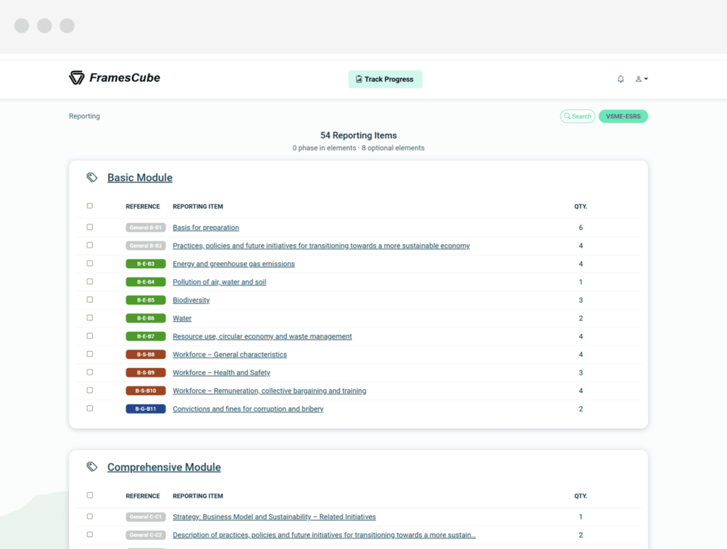 VSME ESRS Software Module