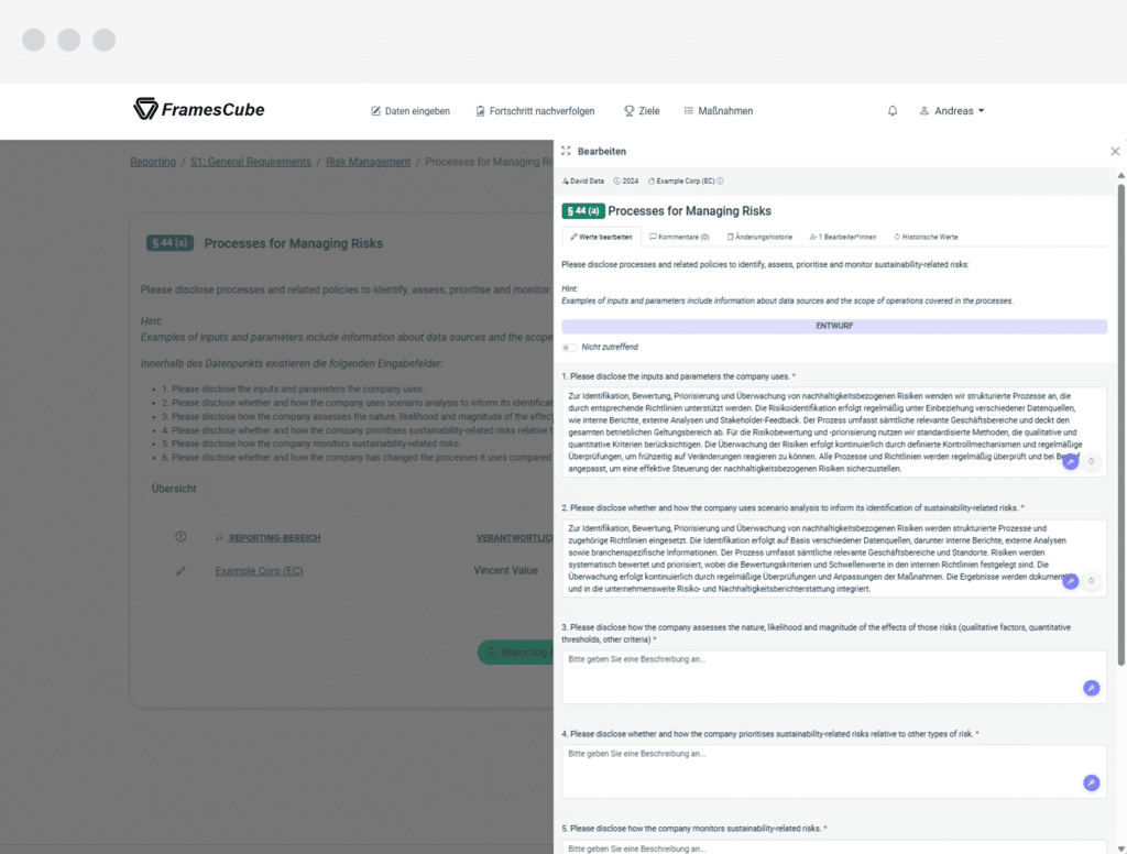 CONSUST IFRS S1 & S2 Software Datensammlung