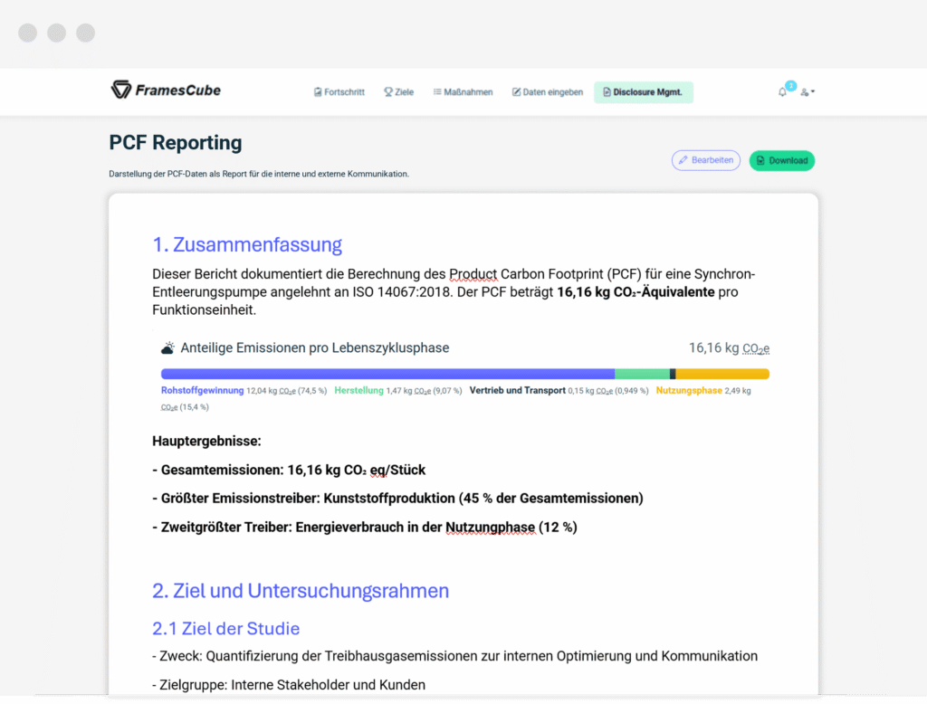 CONSUST PCF Software Reporting