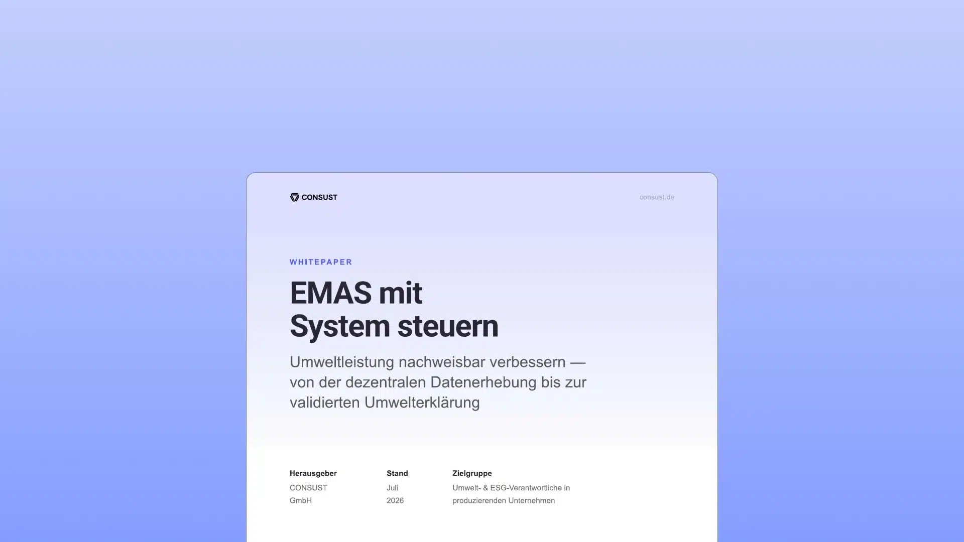 consust whitepaper emas mit system steuern